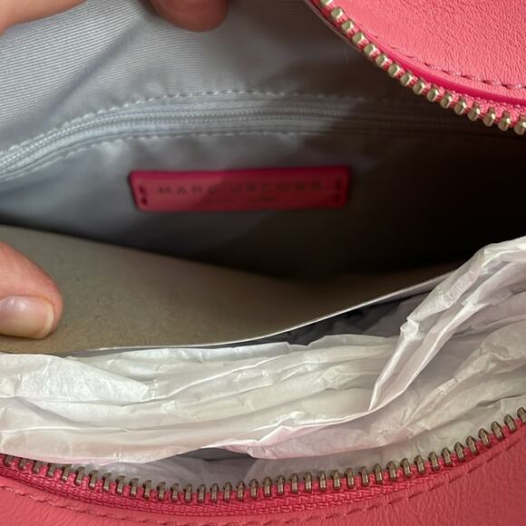 Mark Jacobs Pink Leather Shoulder Bag New Retails $395 - Picture 5 of 5